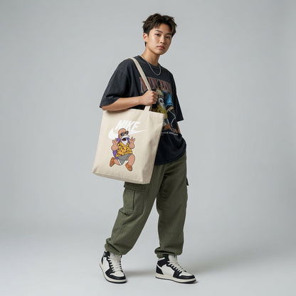 Funny Anime Master Graphic Canvas Tote Bag | Everyday Eco-Friendly Reusable Carryall