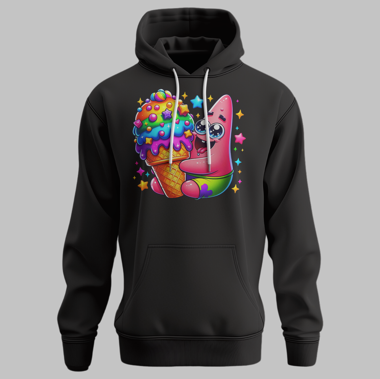 Hoodie with Cartoon Ice Cream