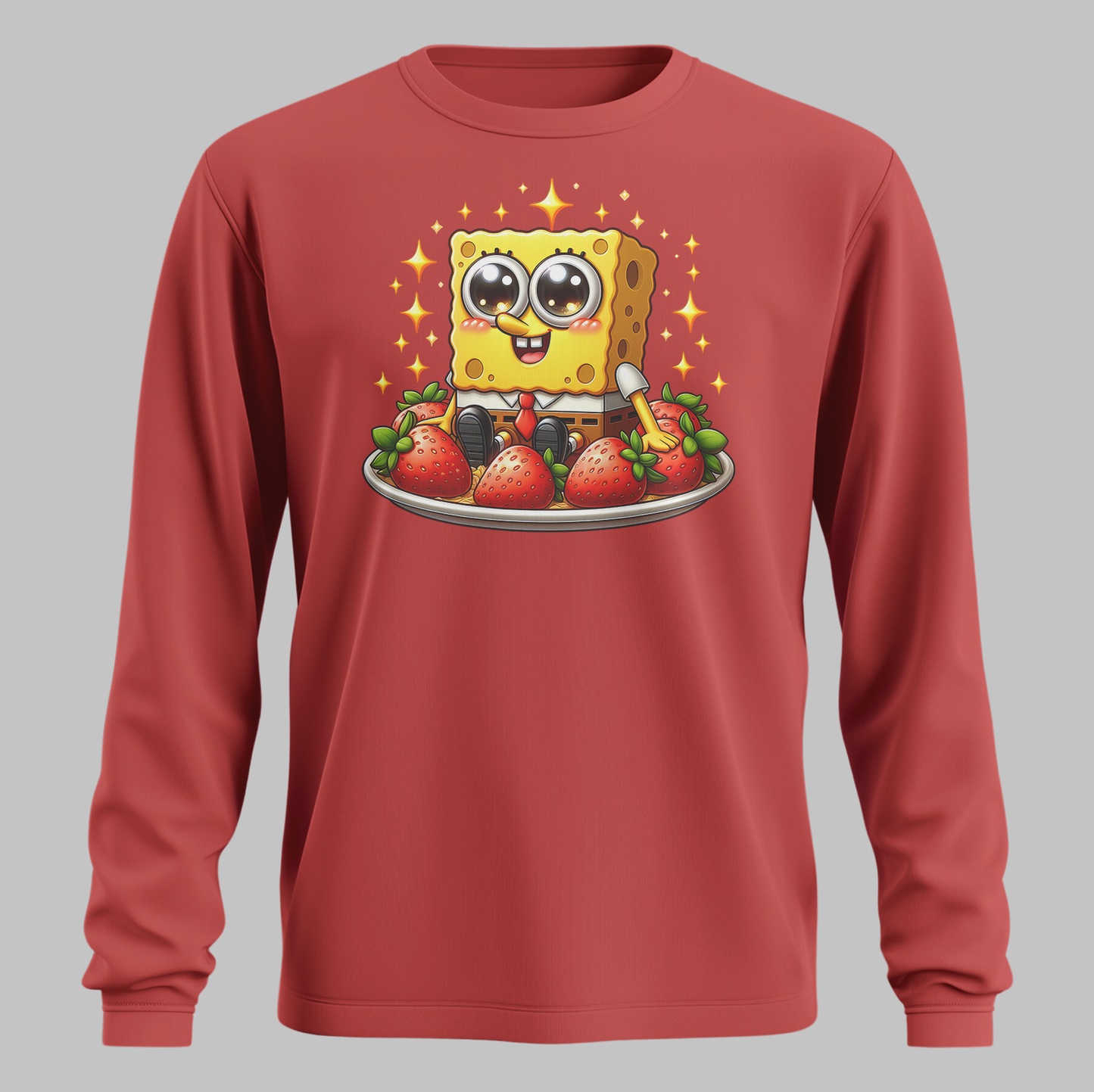 Strawberry Delight Black Kids Sweatshirt