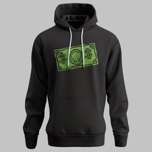 Black Dollar Printed Hoodie