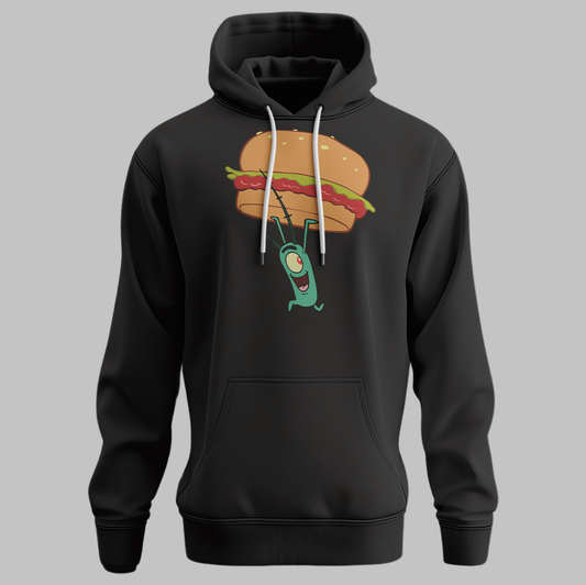 Quirky Burger Graphic Hoodie