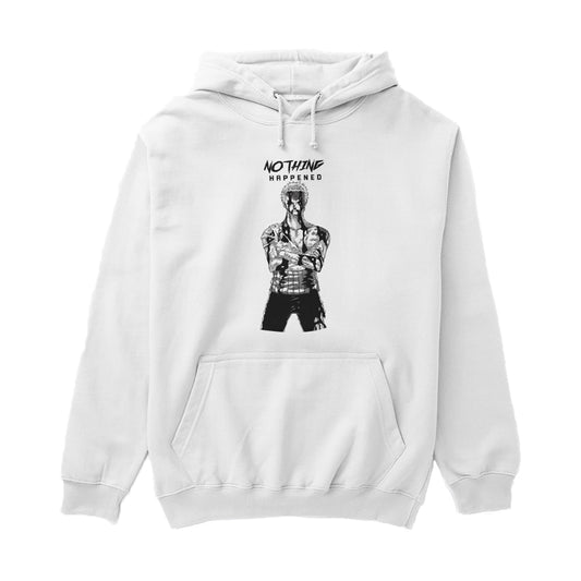 One Piece Anime Roronoa Zoro "Nothing Happened" Graphic Hoodie