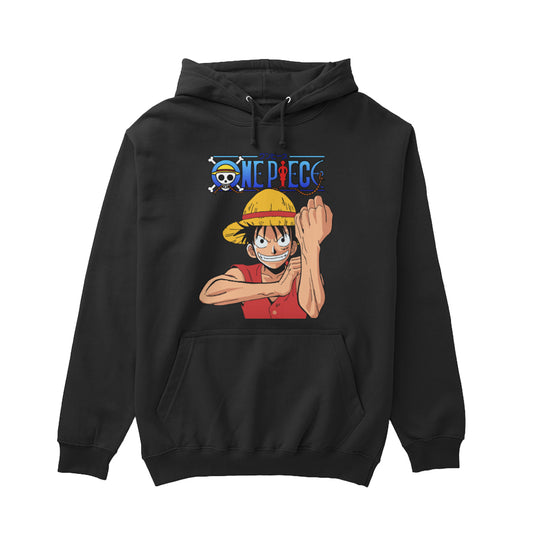 One Piece Anime Classic Luffy & Logo Hoodie
