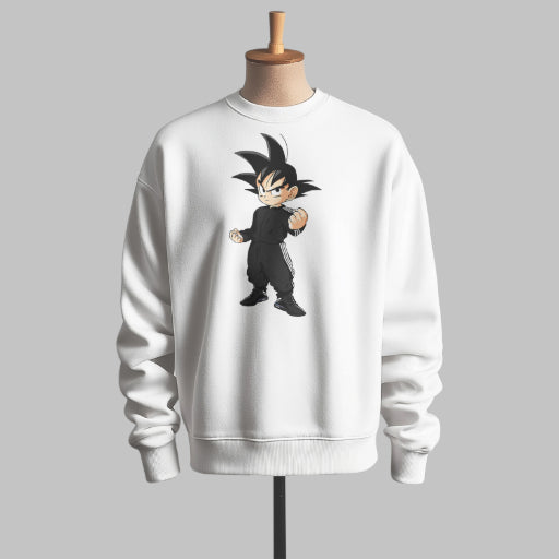 Goku Graphic Printed Sweatshirt Inspired by Adidas