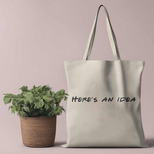 "Here's an Idea" Beige Tote