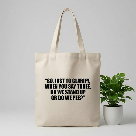 Funny Natural Cotton Canvas Tote Bag - Reusable Humor Quote Shopping Tote