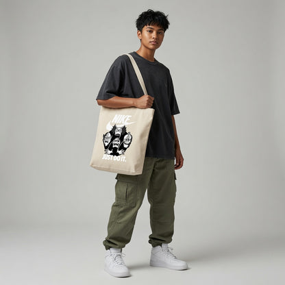 Classic Monster Characters Graphic Canvas Tote Bag | Dark Fantasy Cotton Tote