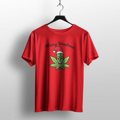 Merry Weedmas Cannabis Holiday T-Shirt