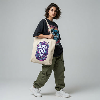Bold Streetwear Canvas Tote Bag | Eco-Friendly Heavy-Duty Shopping Bag