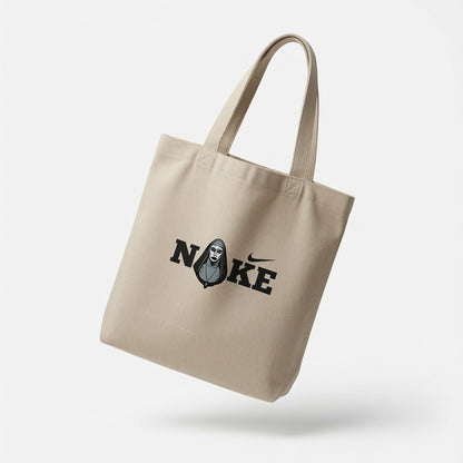 Horror Movie Valak Graphic Canvas Tote Bag | Spooky Aesthetic Gothic Tote